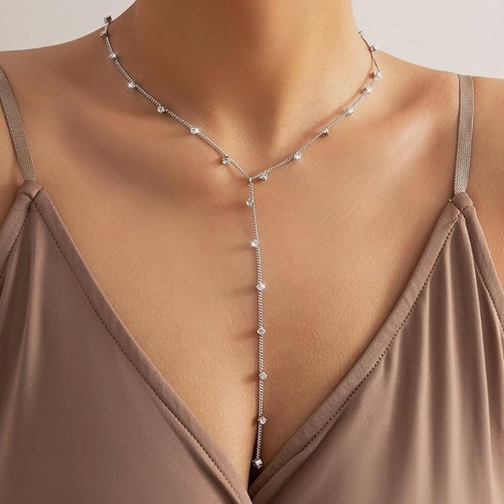 Sparkling Anthropologie Silver Chocker - Picture 2 of 5
